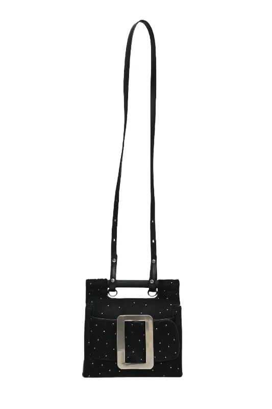 Leather Shoulder Bag with Magnetic Closure in Black for Quick Access[WB5697] Boyy | Cross-Body Bag