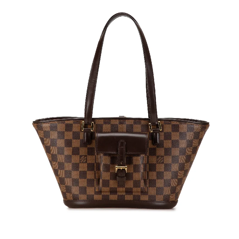 Canvas and Leather Combo Shoulder Bag in Tan for a Rustic LookBrown Louis Vuitton Damier Ebene Manosque PM Shoulder Bag Canvas and Leather Combo Shoulder Bag in Tan for a Rustic LookBrown Louis Vuitton Damier Ebene Manosque PM Shoulder Bag