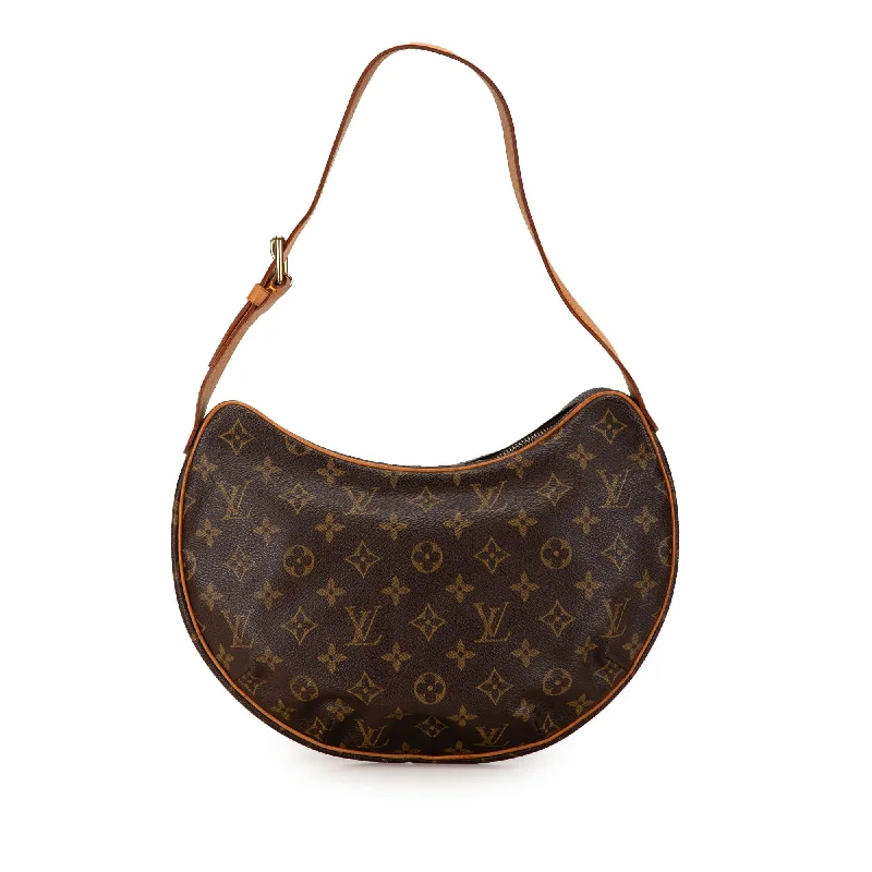 Women's Large Leather Shoulder Bag in Brown with Multiple Compartments for WorkBrown Louis Vuitton Monogram Croissant MM Hobo Bag Women's Large Leather Shoulder Bag in Brown with Multiple Compartments for WorkBrown Louis Vuitton Monogram Croissant MM Hobo Bag