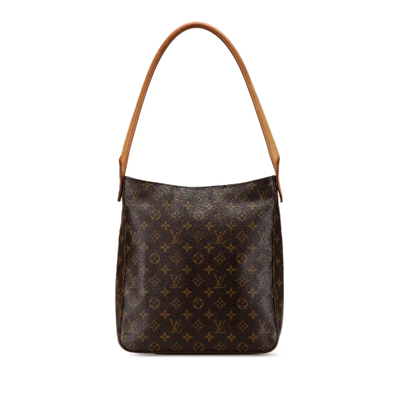 Canvas and Leather Combo Shoulder Bag in Tan for a Rustic LookBrown Louis Vuitton Monogram Looping GM Shoulder Bag Canvas and Leather Combo Shoulder Bag in Tan for a Rustic LookBrown Louis Vuitton Monogram Looping GM Shoulder Bag