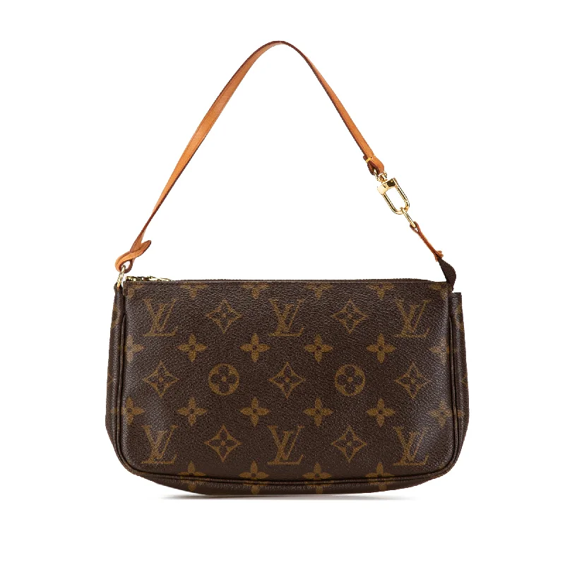 Women's Large Leather Shoulder Bag in Brown with Multiple Compartments for WorkBrown Louis Vuitton Monogram Pochette Accessoires Shoulder Bag Women's Large Leather Shoulder Bag in Brown with Multiple Compartments for WorkBrown Louis Vuitton Monogram Pochette Accessoires Shoulder Bag