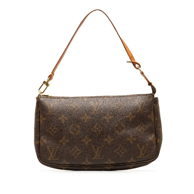Women's Canvas Shoulder Bag in Navy with Striped Pattern for Beach TripsBrown Louis Vuitton Monogram Pochette Accessoires Shoulder Bag Women's Canvas Shoulder Bag in Navy with Striped Pattern for Beach TripsBrown Louis Vuitton Monogram Pochette Accessoires Shoulder Bag