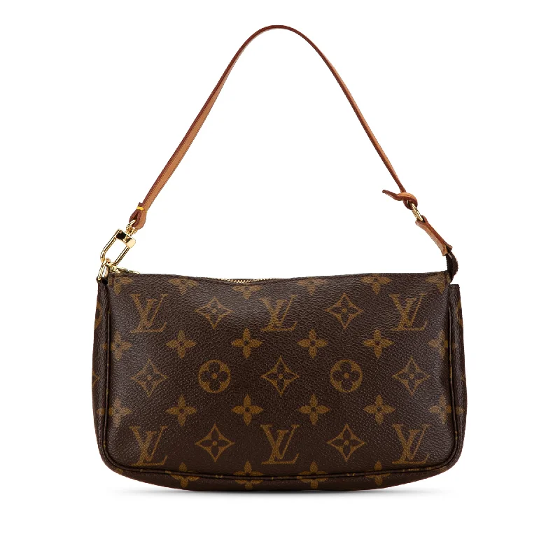 Women's Large Leather Shoulder Bag in Brown with Multiple Compartments for WorkBrown Louis Vuitton Monogram Pochette Accessoires Shoulder Bag Women's Large Leather Shoulder Bag in Brown with Multiple Compartments for WorkBrown Louis Vuitton Monogram Pochette Accessoires Shoulder Bag