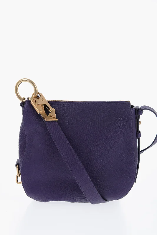 Metallic Shoulder Bag in Gold for Special OccasionsBurberry Grained Leather Knight Bag With Lobster Clasp