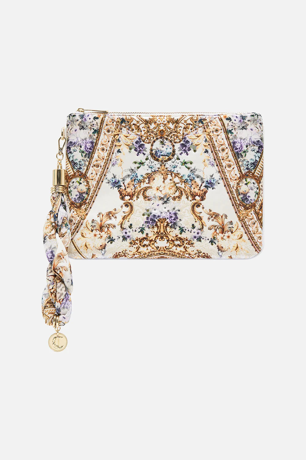 Women's Small Beaded Clutch in Silver for New Year's Eve PartyCamilla Scarf Clutch - Palazzo Play Date