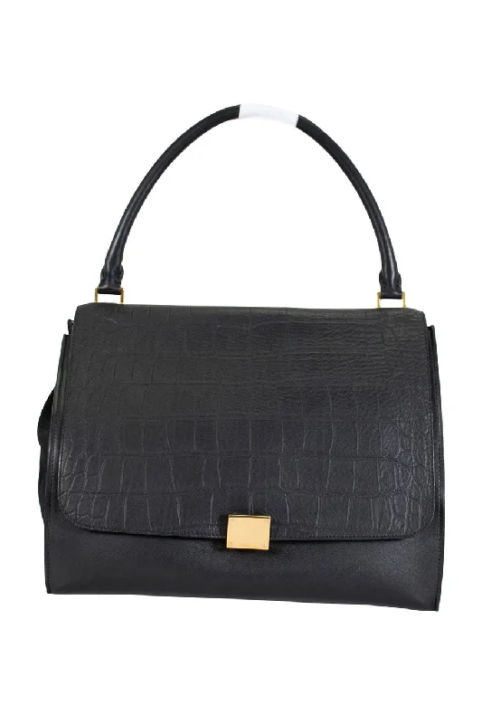 Canvas and Leather Combo Shoulder Bag in Tan for a Rustic Look[WB2571] Celine | Shoulder Bag