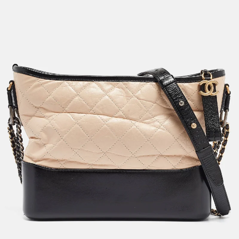 Crossbody Shoulder Bag in Black Leather with Gold Hardware for Night OutsChanel Peach/black Quilted Aged Leather Medium Gabrielle Bag Crossbody Shoulder Bag in Black Leather with Gold Hardware for Night OutsChanel Peach/black Quilted Aged Leather Medium Gabrielle Bag