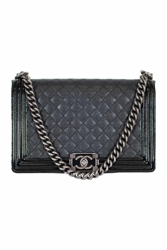 Women's Large Leather Shoulder Bag in Brown with Multiple Compartments for Work[WB3462] Chanel | Shoulder Bag