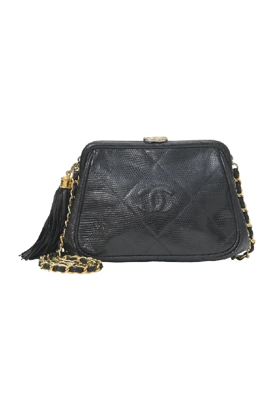 Leather Shoulder Bag with Magnetic Closure in Black for Quick Access[WB7146] Chanel | Cross-Body Bag