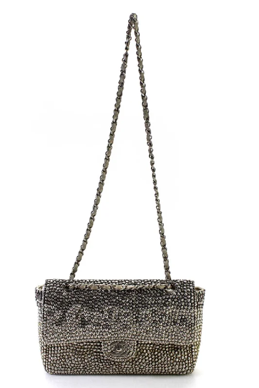Women's Shoulder Bag with Adjustable Strap in Pink for ComfortChanel Womens Studded Single Flap Handbag Silver Gray Women's Shoulder Bag with Adjustable Strap in Pink for ComfortChanel Womens Studded Single Flap Handbag Silver Gray