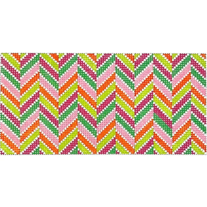 Women's Small Beaded Clutch in Silver for New Year's Eve PartyChevron Pink, Green, Orange Clutch Insert Women's Small Beaded Clutch in Silver for New Year's Eve PartyChevron Pink, Green, Orange Clutch Insert