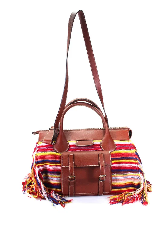 Quilted Shoulder Bag in Cream for a Classic and Elegant LookChloe Womens Pocket Front Fringe Large Edith Day Handbag Brown Multi Quilted Shoulder Bag in Cream for a Classic and Elegant LookChloe Womens Pocket Front Fringe Large Edith Day Handbag Brown Multi