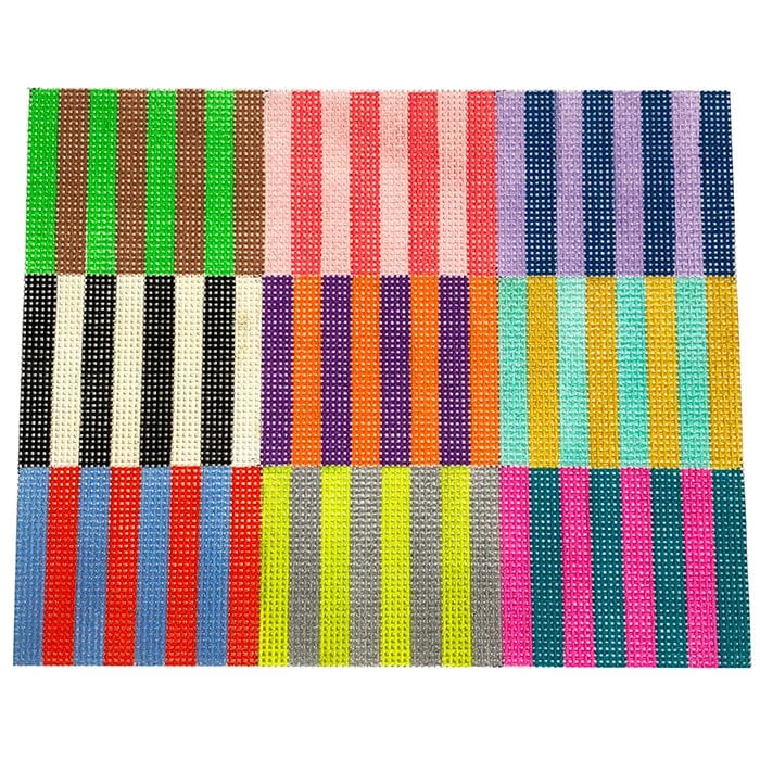 Women's Glittery Clutch in Blue for Disco - Themed EventsColor Block Stripes Clutch
