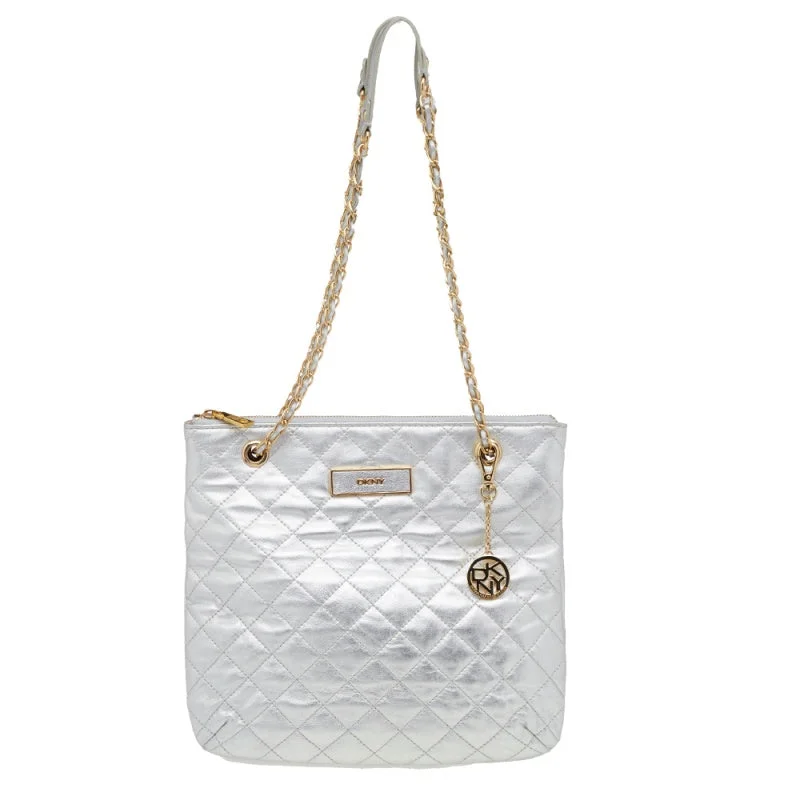 Suede Shoulder Bag in Pink with Tassel Accents for Casual OutingsDkny Silver Quilted Leather Shoulder Bag Suede Shoulder Bag in Pink with Tassel Accents for Casual OutingsDkny Silver Quilted Leather Shoulder Bag