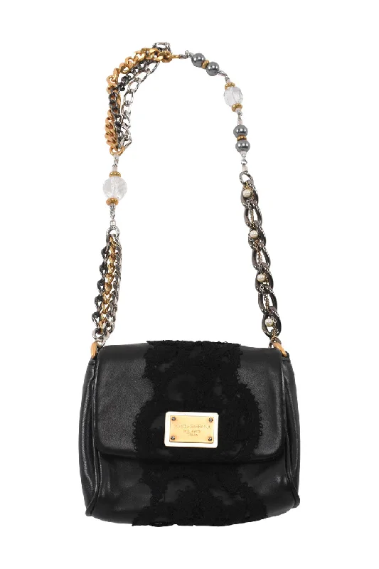 Embroidered Denim Shoulder Bag in Blue for a Vintage Vibe[WB4341] Dolce & Gabbana | Shoulder Bag