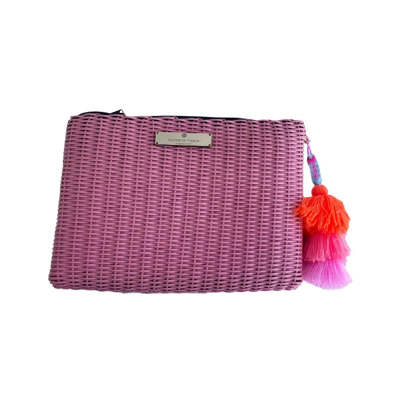 Quilted Leather Evening Bag in Gray for Sophisticated EventsDusty Rose Lemon Drop Citron - Large Quilted Leather Evening Bag in Gray for Sophisticated EventsDusty Rose Lemon Drop Citron - Large