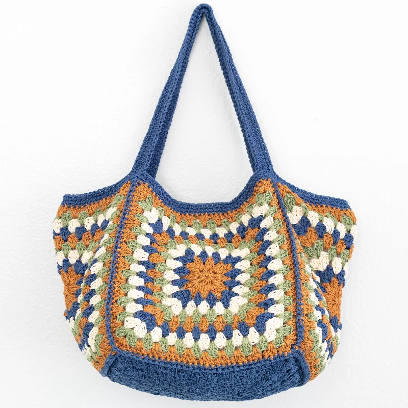 Vegan Leather Shoulder Bag in Gray for Ethical Fashion LoversElena Handbags Crochet Granny Square Shoulder Bag Vegan Leather Shoulder Bag in Gray for Ethical Fashion LoversElena Handbags Crochet Granny Square Shoulder Bag