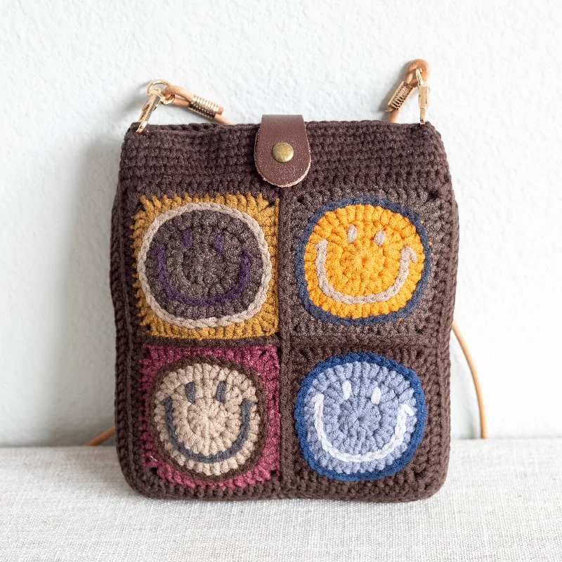Women's Waterproof Nylon Shoulder Bag in Green for HikingElena Handbags Crochet Smiley Face Shoulder Bag Women's Waterproof Nylon Shoulder Bag in Green for HikingElena Handbags Crochet Smiley Face Shoulder Bag