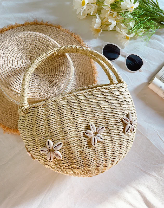 Women's Shoulder Bag with Adjustable Strap in Pink for ComfortElena Handbags Summer Straw Basket Bag Women's Shoulder Bag with Adjustable Strap in Pink for ComfortElena Handbags Summer Straw Basket Bag