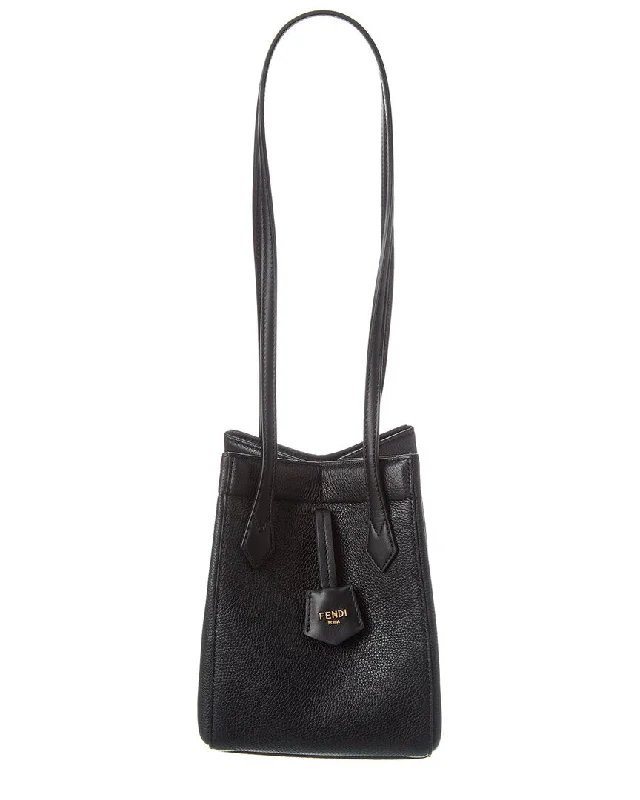 Women's Shoulder Bag with Fringe Details in Brown for a Bohemian StyleFENDI Origami Mini Leather Shoulder Bag Women's Shoulder Bag with Fringe Details in Brown for a Bohemian StyleFENDI Origami Mini Leather Shoulder Bag