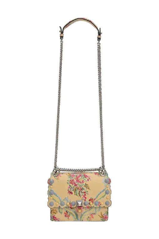 Vegan Leather Shoulder Bag in Gray for Ethical Fashion Lovers[WB5842] Fendi | Cross-Body Bag