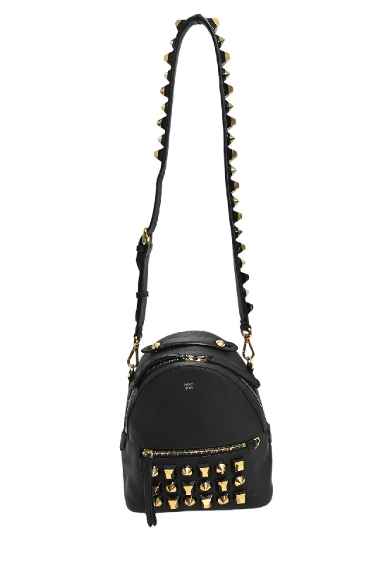 Leather Shoulder Bag with Magnetic Closure in Black for Quick Access[WB5872] Fendi | Cross-Body Bag