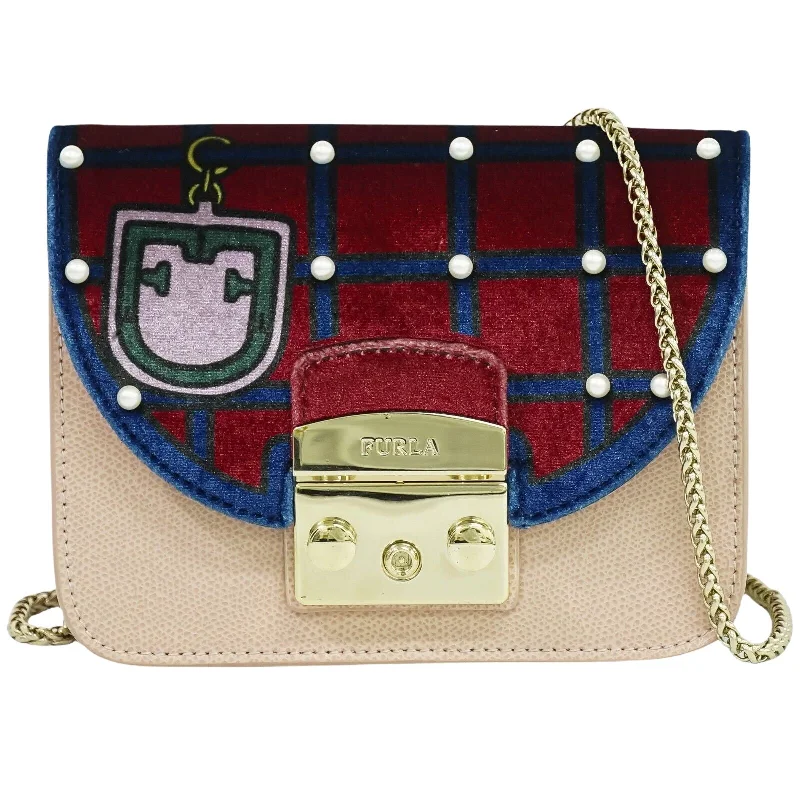 Suede Shoulder Bag in Pink with Tassel Accents for Casual OutingsFurla Metropolis Leather Shoulder Bag (Pre-Owned) Suede Shoulder Bag in Pink with Tassel Accents for Casual OutingsFurla Metropolis Leather Shoulder Bag (Pre-Owned)