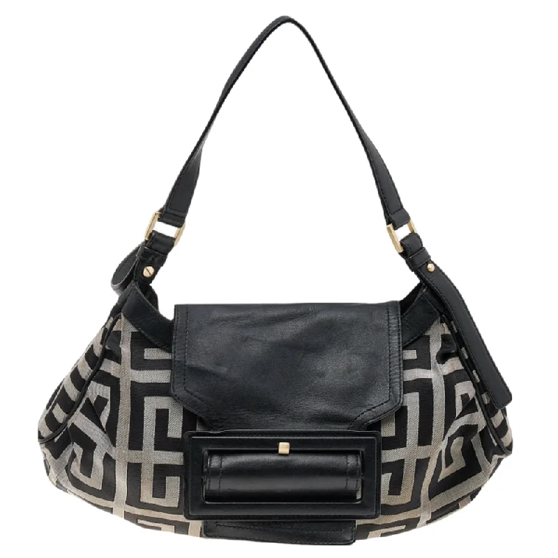 Women's Large Leather Shoulder Bag in Brown with Multiple Compartments for WorkGivenchy Signature Canvas And Leather Shoulder Bag Women's Large Leather Shoulder Bag in Brown with Multiple Compartments for WorkGivenchy Signature Canvas And Leather Shoulder Bag