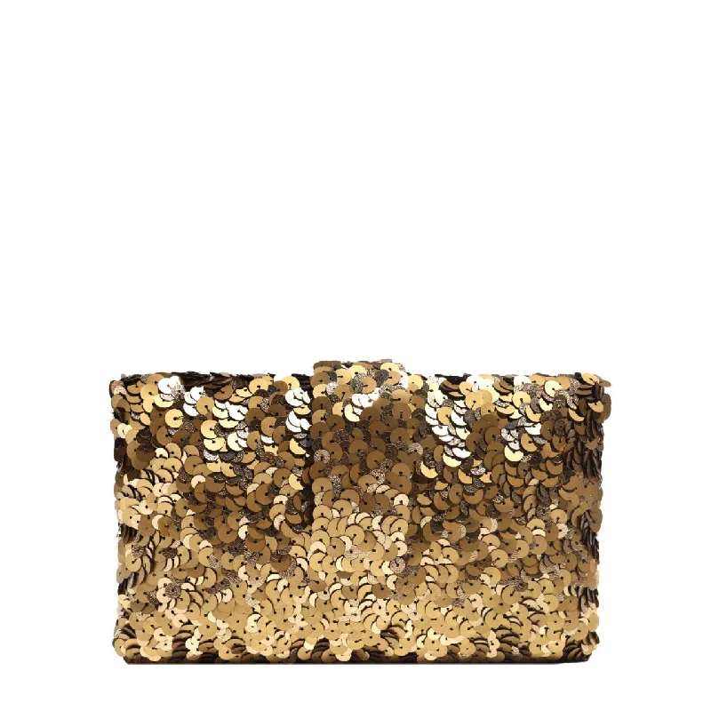 Women's Glittery Clutch in Blue for Disco - Themed EventsOro Kitsch Clutch