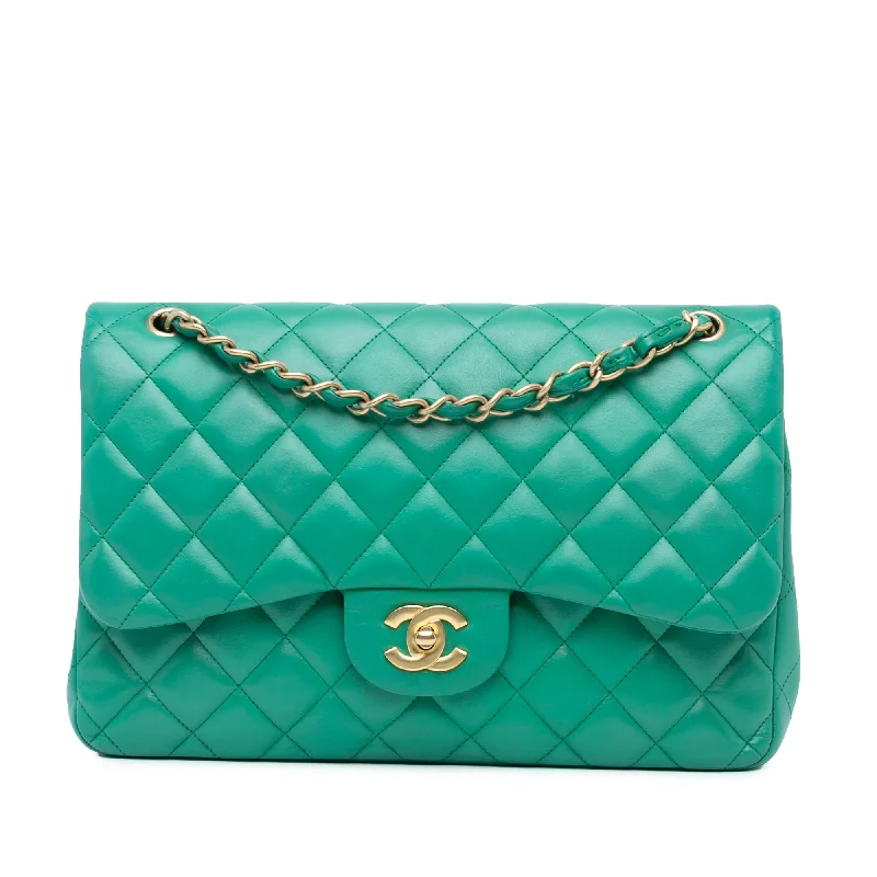 Pvc Shoulder Bag in Clear with Glitter for a Fun and Modern LookGreen Chanel Jumbo Classic Lambskin Double Flap Shoulder Bag Pvc Shoulder Bag in Clear with Glitter for a Fun and Modern LookGreen Chanel Jumbo Classic Lambskin Double Flap Shoulder Bag