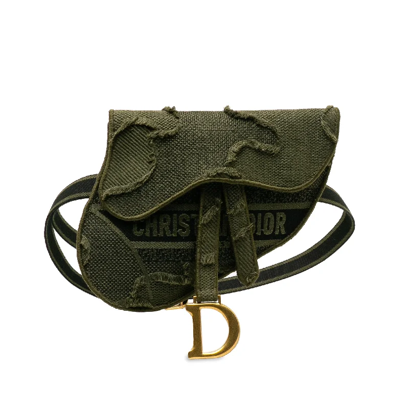 Embroidered Denim Shoulder Bag in Blue for a Vintage VibeGreen Dior Camouflage Saddle Belt Bag Embroidered Denim Shoulder Bag in Blue for a Vintage VibeGreen Dior Camouflage Saddle Belt Bag