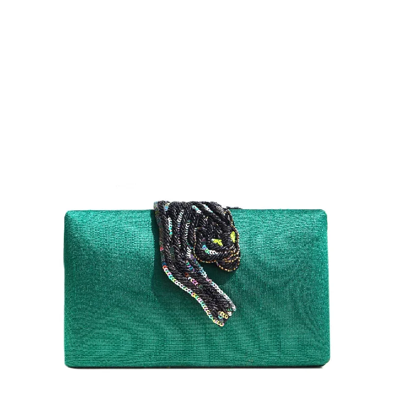 Quilted Leather Evening Bag in Gray for Sophisticated EventsHara BagHeera Clutch