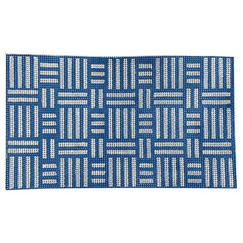 Women's Glittery Clutch in Blue for Disco - Themed EventsBlue and White Geometric Clutch Women's Glittery Clutch in Blue for Disco - Themed EventsBlue and White Geometric Clutch