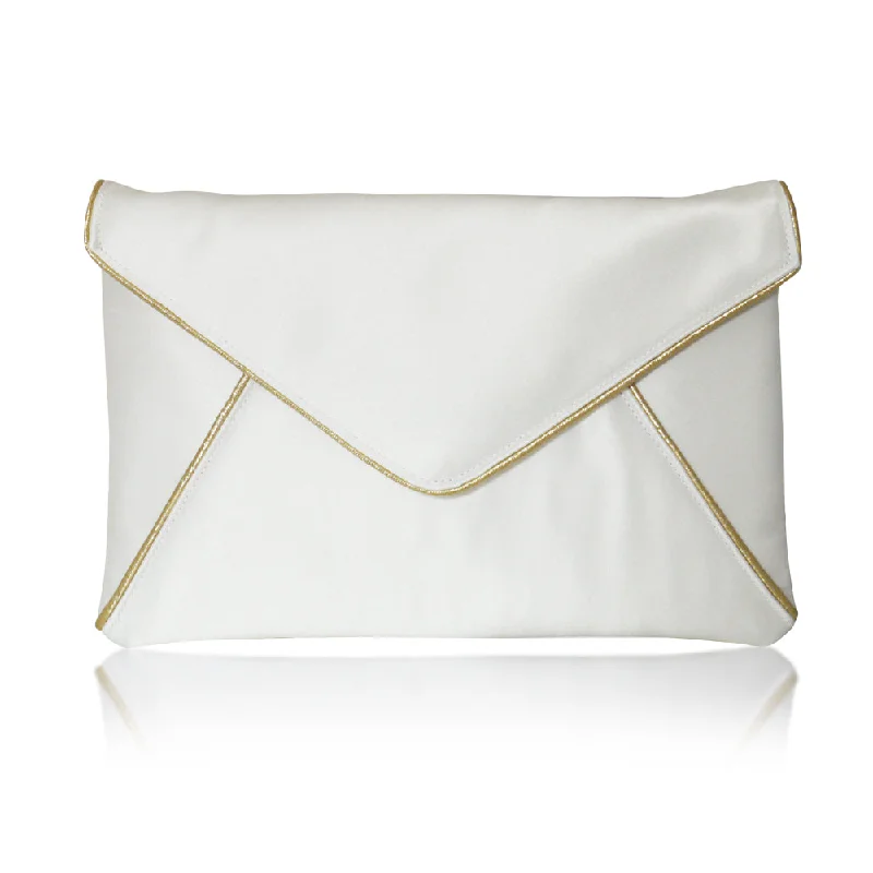 Women's Monogrammed Leather Clutch in Tan for Personalized StyleIvory and gold bridal wedding clutch handbag KATERINA Women's Monogrammed Leather Clutch in Tan for Personalized StyleIvory and gold bridal wedding clutch handbag KATERINA