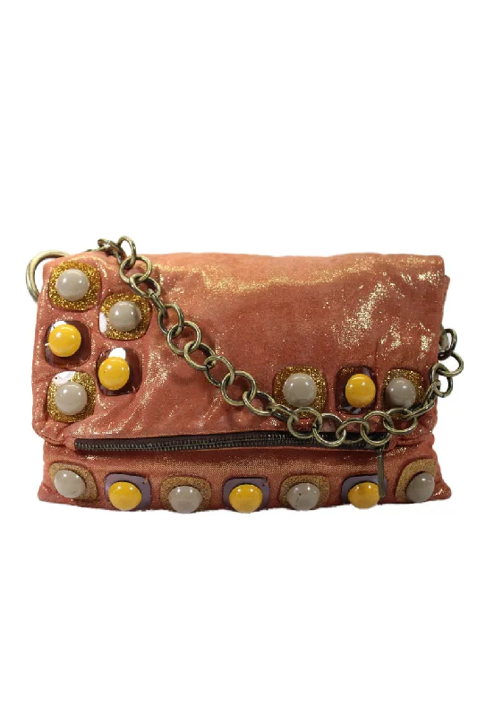 Women's Shoulder Bag with Adjustable Strap in Pink for ComfortJamin Puech Womens Beaded Glitter Flap Shoulder Handbag Orange Metallic Women's Shoulder Bag with Adjustable Strap in Pink for ComfortJamin Puech Womens Beaded Glitter Flap Shoulder Handbag Orange Metallic