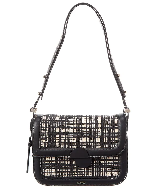 Pvc Shoulder Bag in Clear with Glitter for a Fun and Modern LookJason Wu Orbit Canvas Shoulder Bag