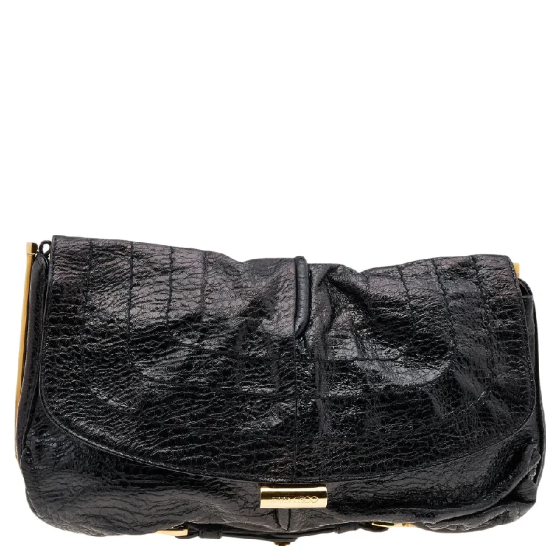 Crossbody Shoulder Bag in Black Leather with Gold Hardware for Night OutsJimmy Choo Leather Ayse Shoulder Bag Crossbody Shoulder Bag in Black Leather with Gold Hardware for Night OutsJimmy Choo Leather Ayse Shoulder Bag