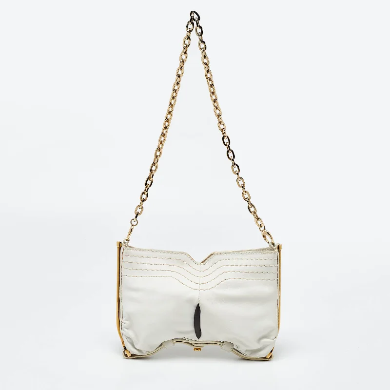 Women's Shoulder Bag with Fringe Details in Brown for a Bohemian StyleJimmy Choo White/black Leather Frame Chain Bag Women's Shoulder Bag with Fringe Details in Brown for a Bohemian StyleJimmy Choo White/black Leather Frame Chain Bag