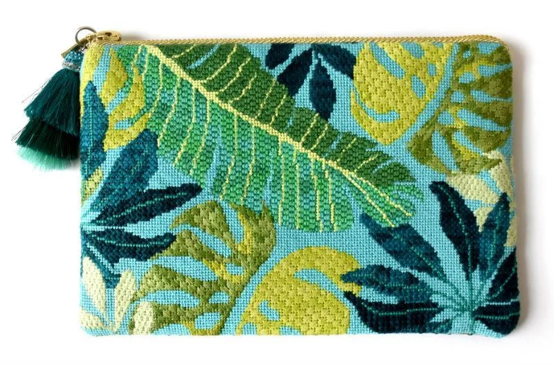 Pearl - Embellished Clutch in Cream for Bridal ShowersClutch Fun Needlepoint Kit - Blue Pearl - Embellished Clutch in Cream for Bridal ShowersClutch Fun Needlepoint Kit - Blue