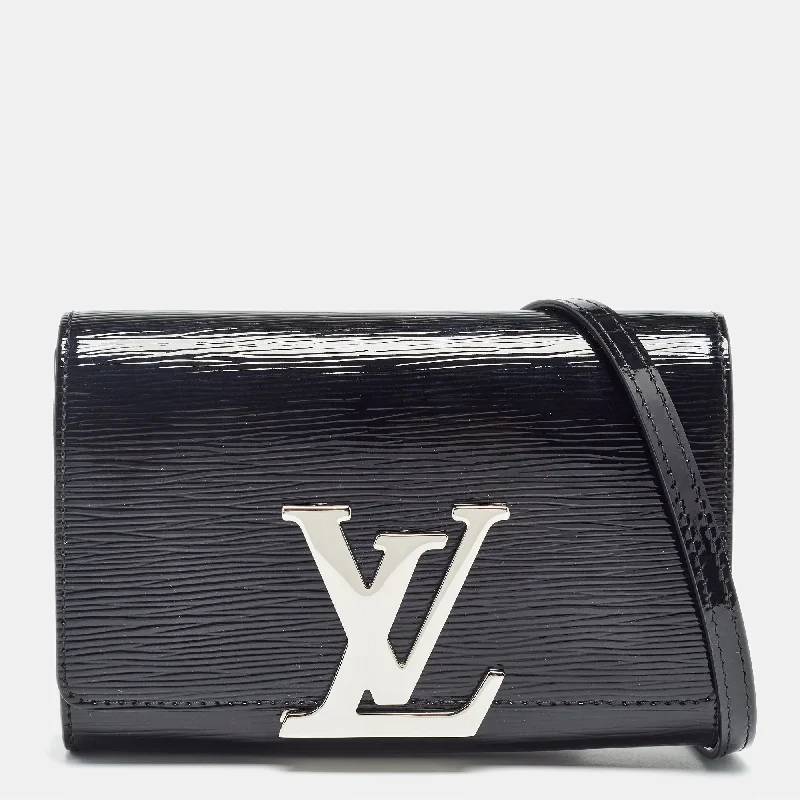 Embroidered Denim Shoulder Bag in Blue for a Vintage VibeLouis Vuitton Black Electric Epi Leather Louise Pm Bag Embroidered Denim Shoulder Bag in Blue for a Vintage VibeLouis Vuitton Black Electric Epi Leather Louise Pm Bag