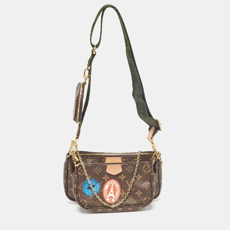 Shoulder Bag with Geometric Pattern in Multicolor for a Contemporary StyleLouis Vuitton Khaki Monogram Canvas My Lv World Tour Multi Pochette Accessoires Shoulder Bag with Geometric Pattern in Multicolor for a Contemporary StyleLouis Vuitton Khaki Monogram Canvas My Lv World Tour Multi Pochette Accessoires