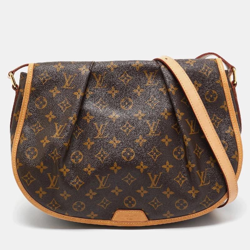 Canvas and Leather Combo Shoulder Bag in Tan for a Rustic LookLouis Vuitton Monogram Canvas Menilmontant Mm Bag Canvas and Leather Combo Shoulder Bag in Tan for a Rustic LookLouis Vuitton Monogram Canvas Menilmontant Mm Bag