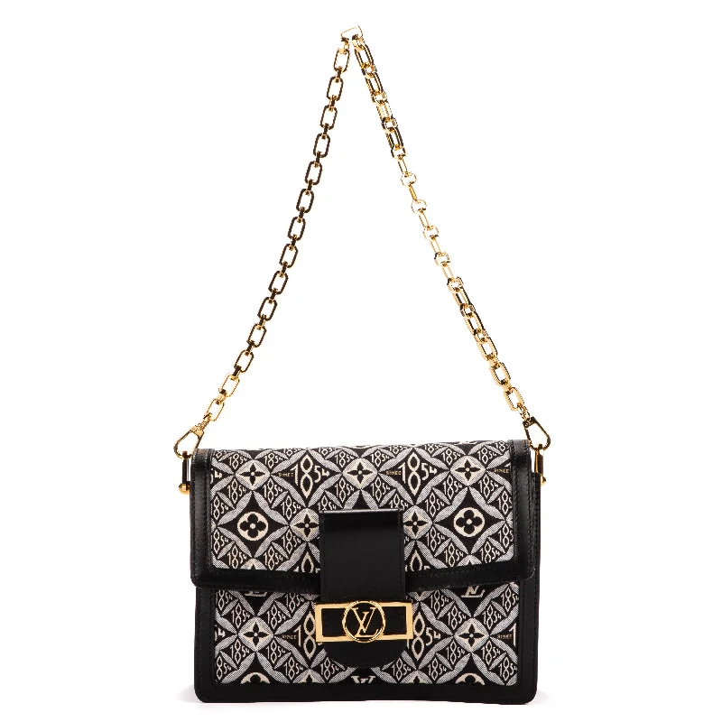 Crossbody Shoulder Bag in Black Leather with Gold Hardware for Night OutsLtd. Ed. Dauphine "Since 1854" MM Crossbody Shoulder Bag in Black Leather with Gold Hardware for Night OutsLtd. Ed. Dauphine "Since 1854" MM