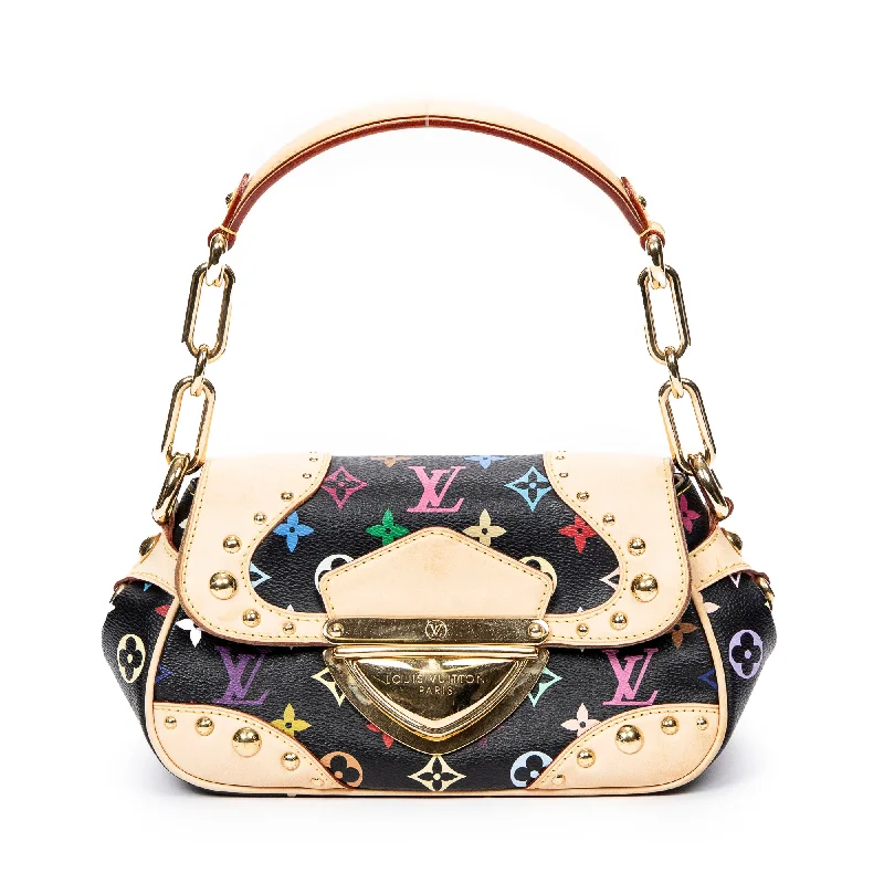 Women's Shoulder Bag with Floral Embroidery in Purple for Spring WalksLtd. Ed. "Takashi Murakami Multicolore" Marilyn Women's Shoulder Bag with Floral Embroidery in Purple for Spring WalksLtd. Ed. "Takashi Murakami Multicolore" Marilyn