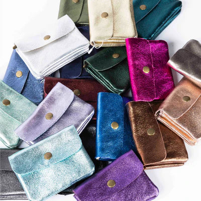 Mirrored Clutch in Silver for Futuristic - Themed GatheringsMAISON FANLI - Coin Purse