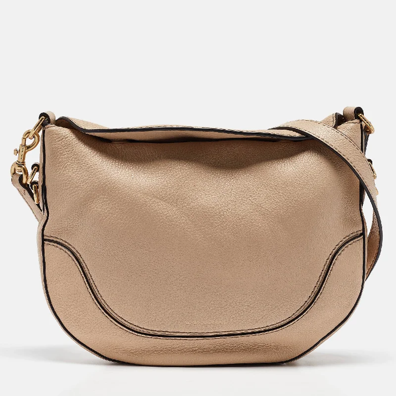 Vegan Leather Shoulder Bag in Gray for Ethical Fashion LoversMarc Jacobs Beige Leather Small The Drifter Shoulder Bag Vegan Leather Shoulder Bag in Gray for Ethical Fashion LoversMarc Jacobs Beige Leather Small The Drifter Shoulder Bag