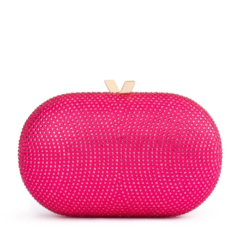Women's Glittery Clutch in Blue for Disco - Themed EventsMELANIE Hotfix Clutch