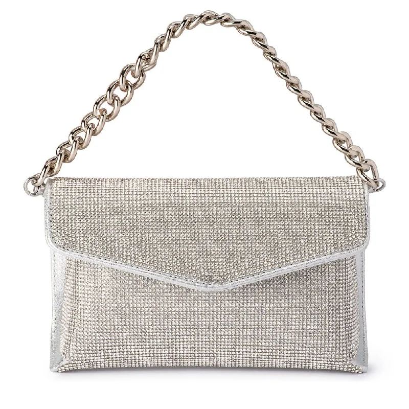 Floral - Printed Satin Clutch in Pink for Spring GalasNICO Crystal Clutch