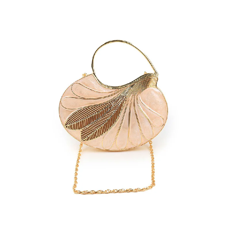 Women's Metallic Leather Clutch in Rose Gold for Valentine's DateOdette Classy Pink Embellished Clutch Women's Metallic Leather Clutch in Rose Gold for Valentine's DateOdette Classy Pink Embellished Clutch