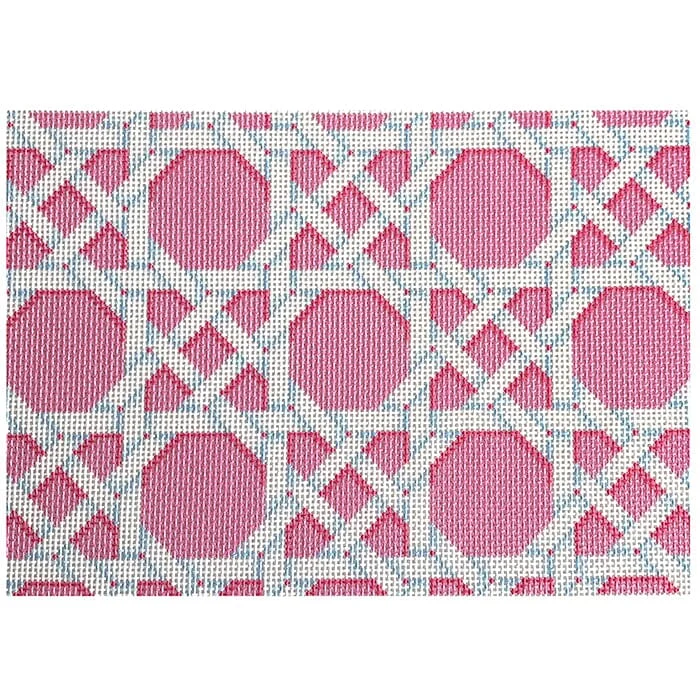 Geometric - Patterned PVC Evening Bag in Multicolor for Trendy Nights OutPink Caning Pattern Clutch